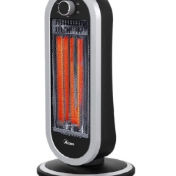 Ardes AR4B01 Stufa al Carbonio Oscillante Tizzo, 2 Lampade e 2 Potenze, Argento/Nero